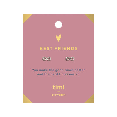 Best Friends Infinity Earrings Silver