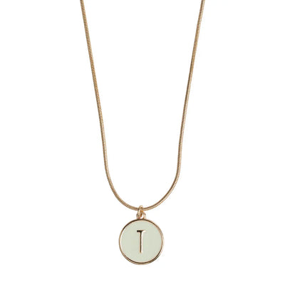 Letter in Snake Chain Necklace T