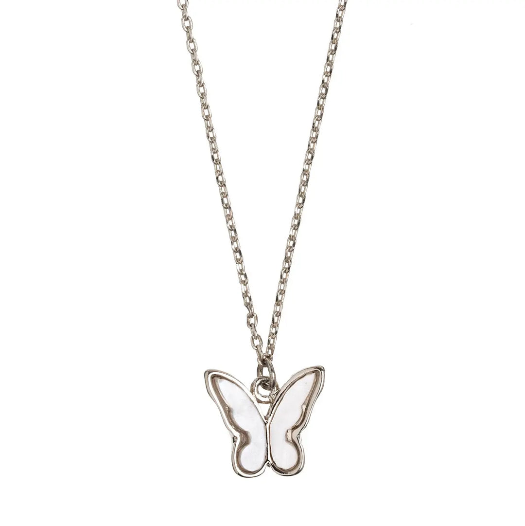 Butterfly Necklace Silver