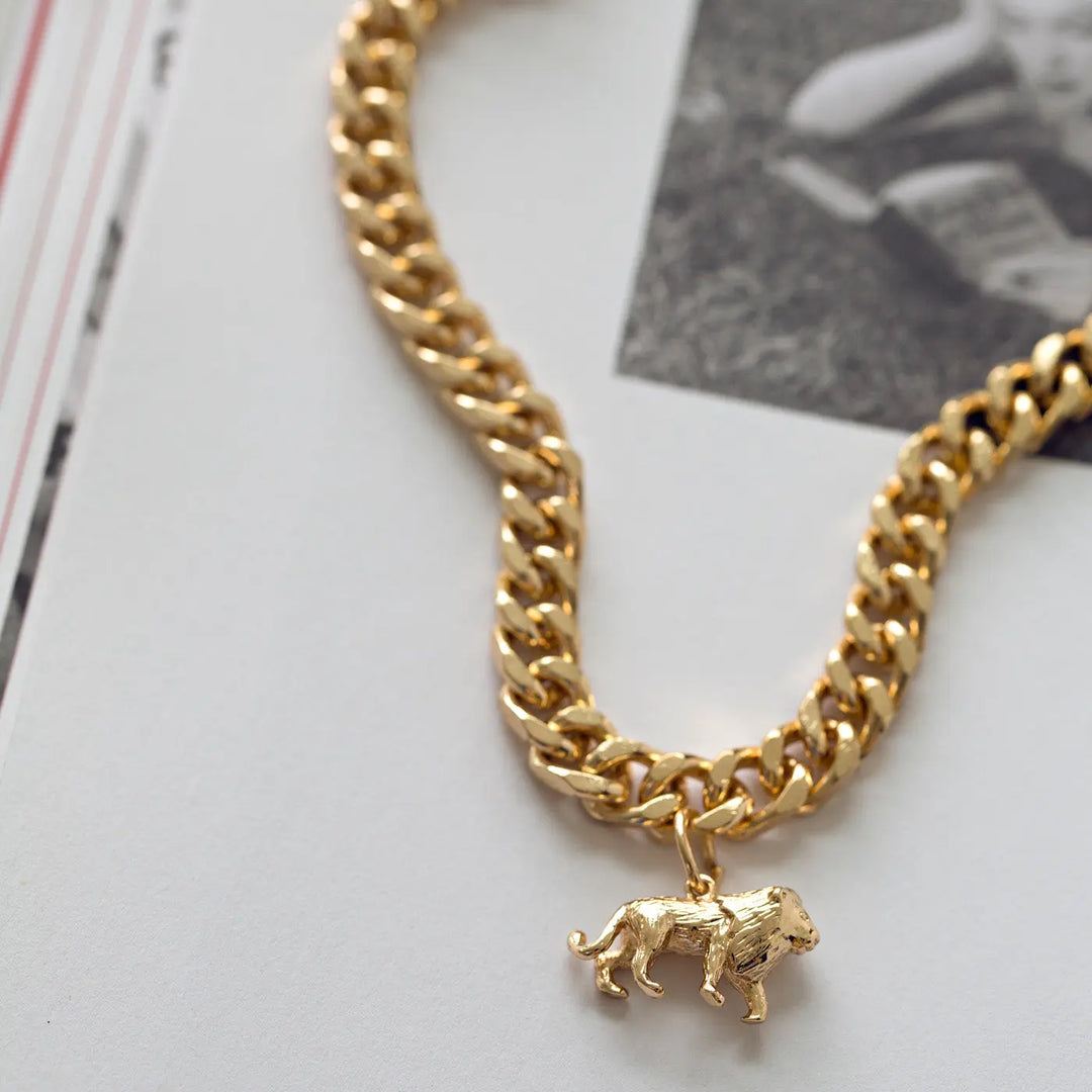 Lion chunky chain necklace Timi of Sweden