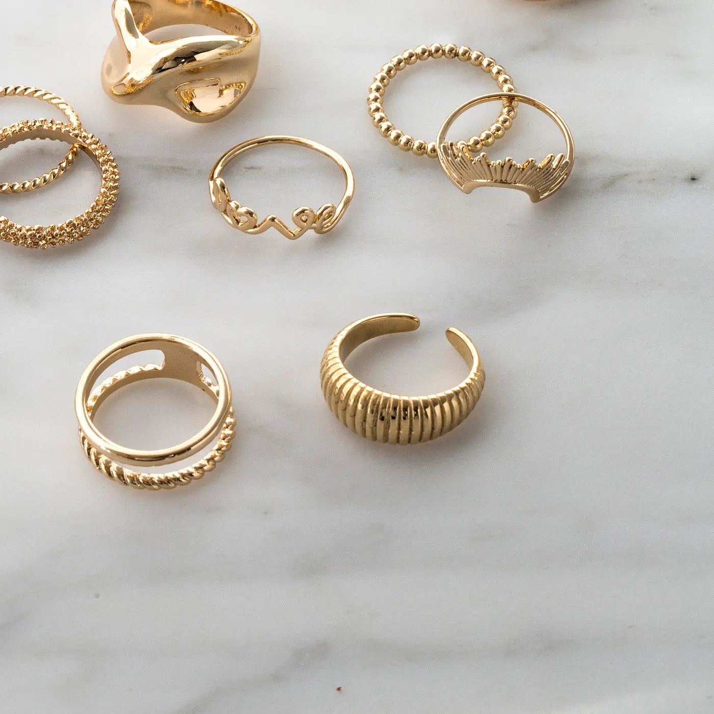 gerippter Ring