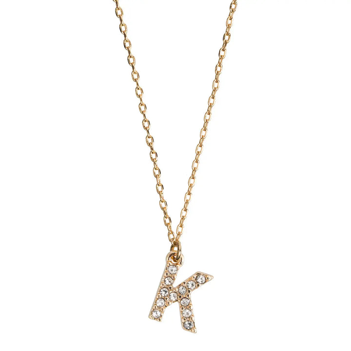 Crystal letter necklace K