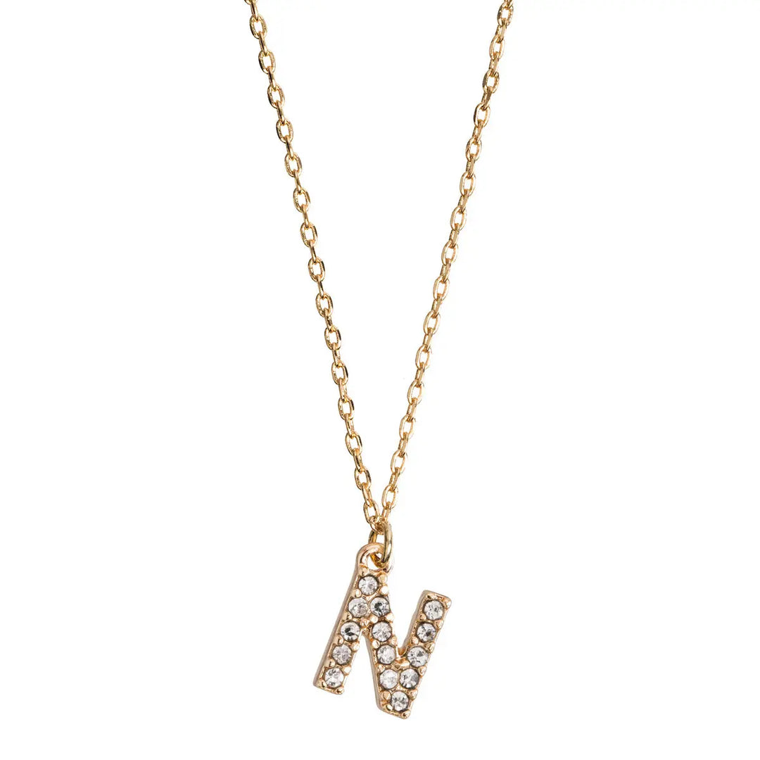 Crystal letter necklace N