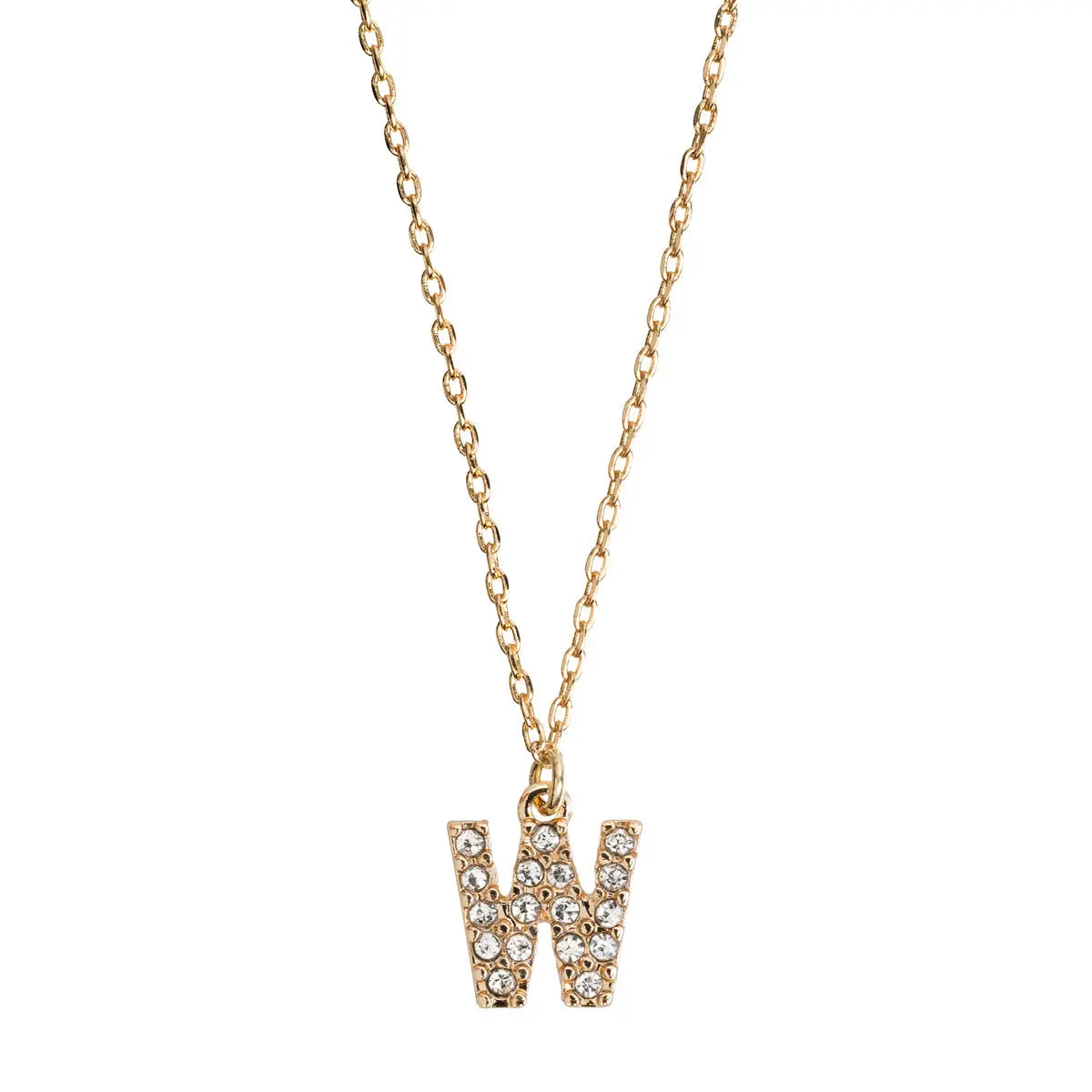 Crystal letter necklace W