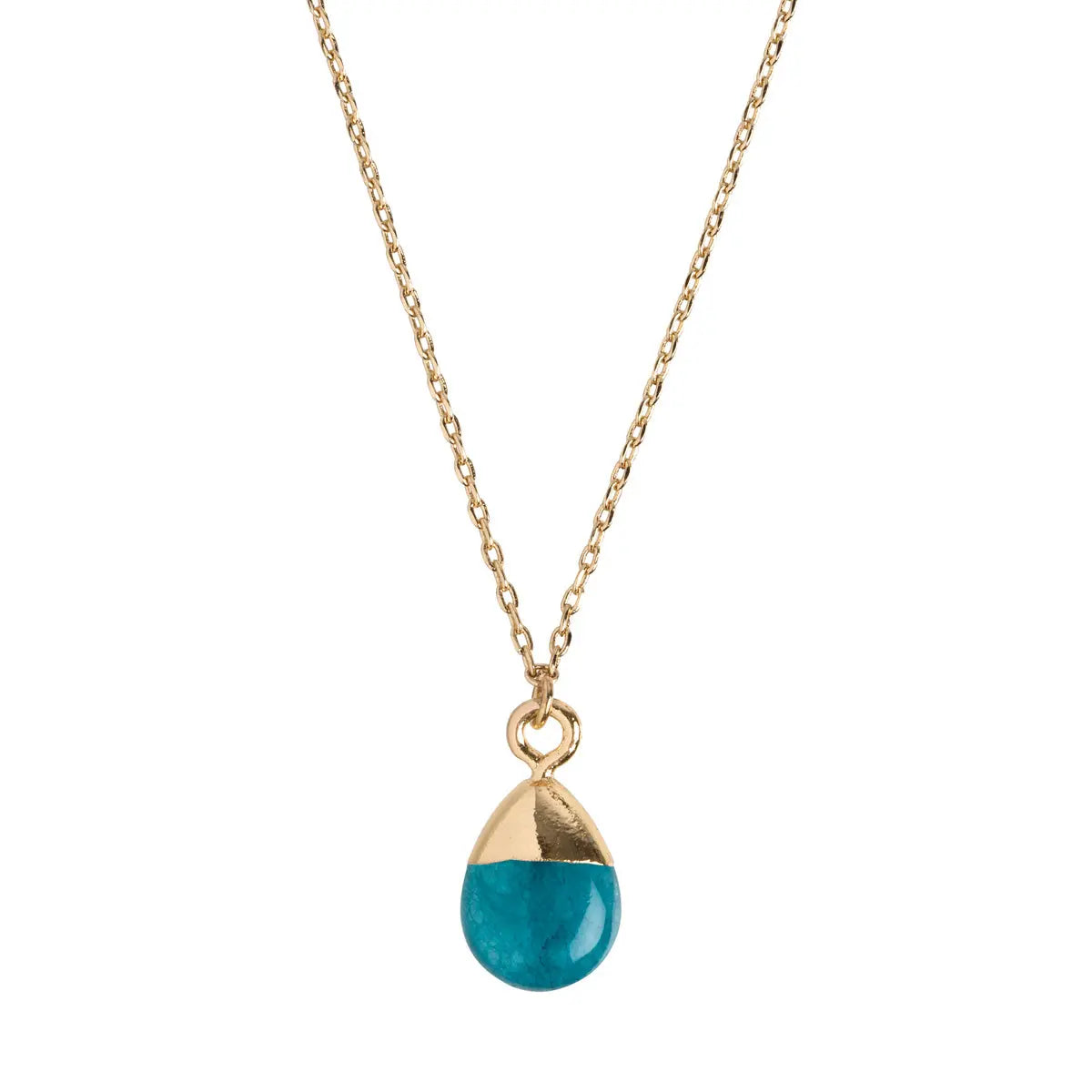 Gold Dipped Aquamarine Necklace