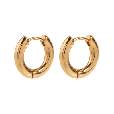 Basic Medium Hoop Earring - Gold