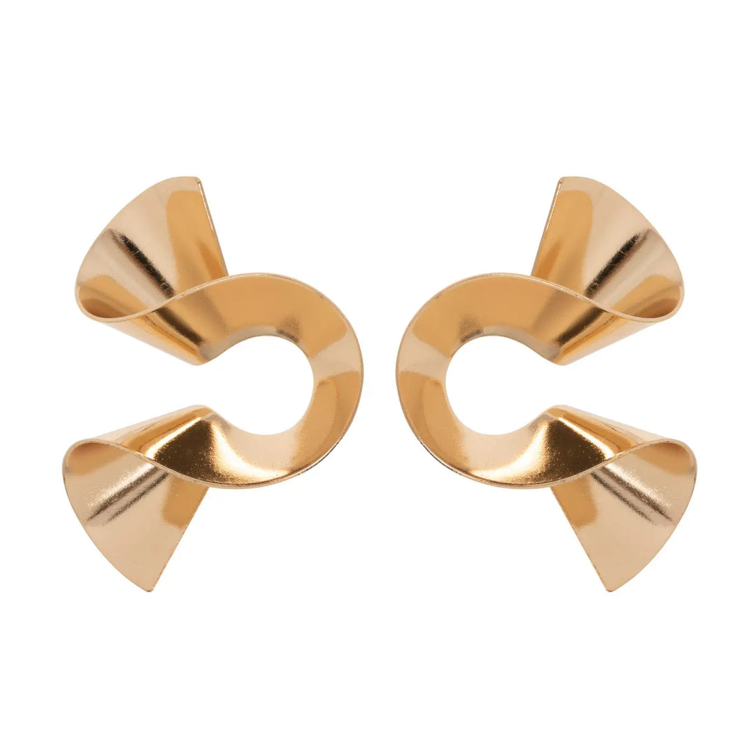 Statement Swirl Earring - Gold