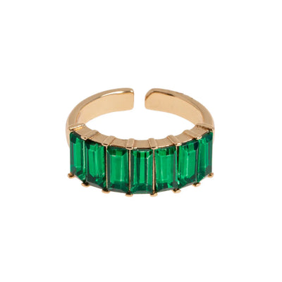 Ring with Crystal - Green