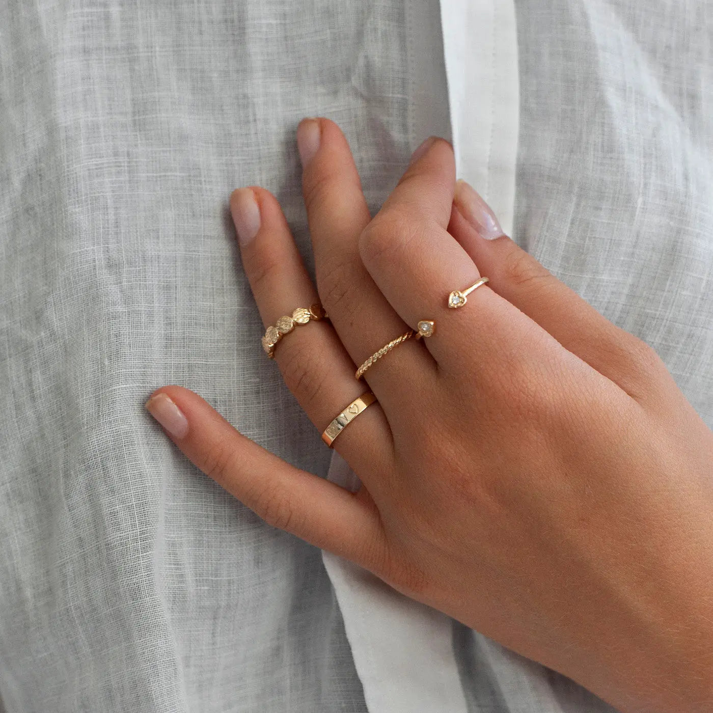 Ring mit zwei Herzen