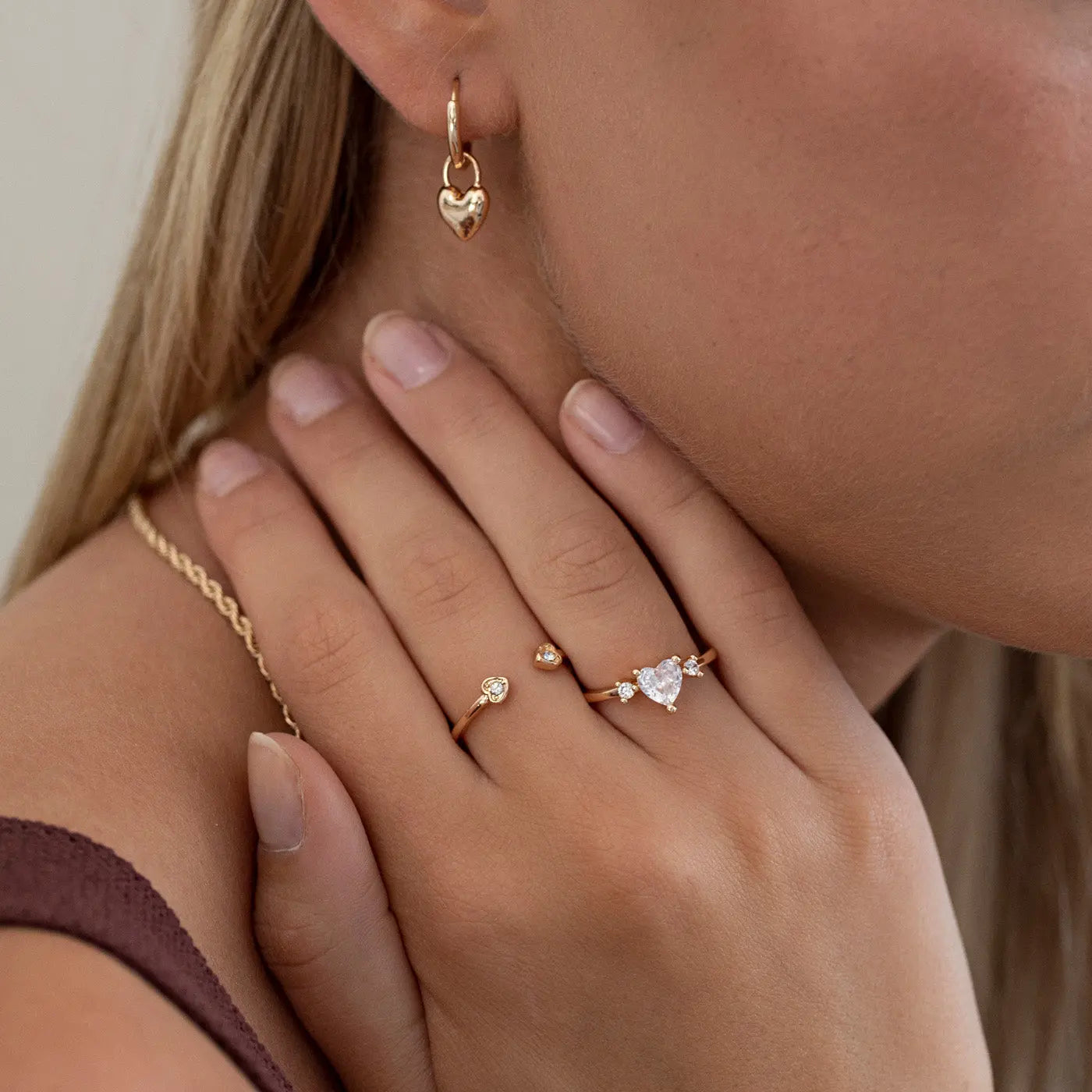 Ring mit zwei Herzen