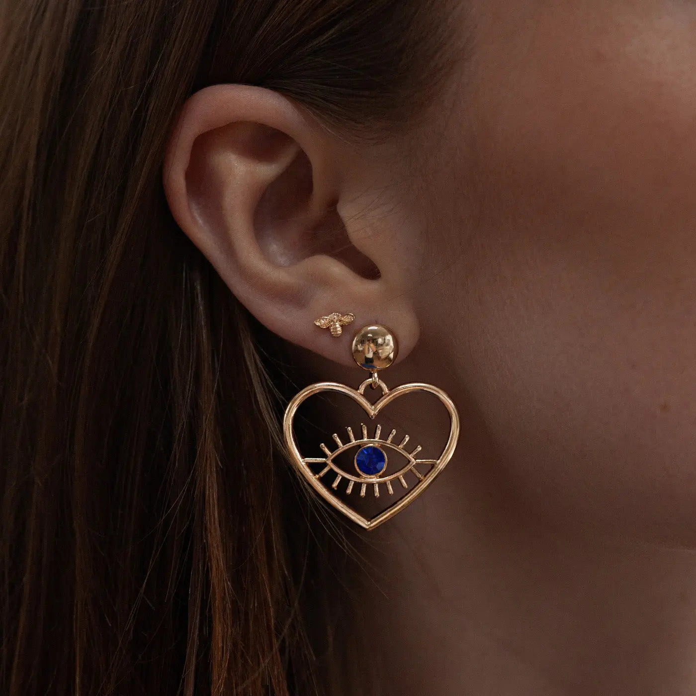 Suzy - Evil Eye Herz Ohrstecker