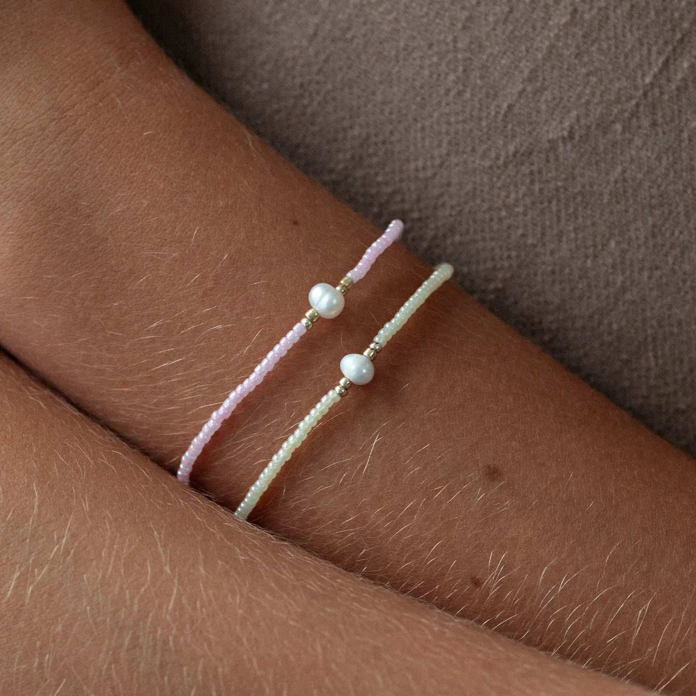 Alba - Perle mit Perlen-Makramee-Armband