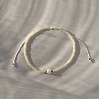 Alba - Perle mit Perlen-Makramee-Armband