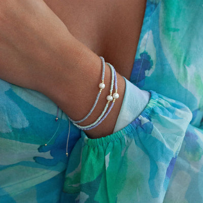 Alba - Perle mit Perlen-Makramee-Armband