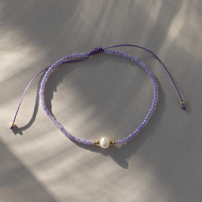 Alba - Perle mit Perlen-Makramee-Armband