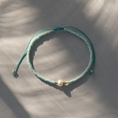 Alba - Perle mit Perlen-Makramee-Armband