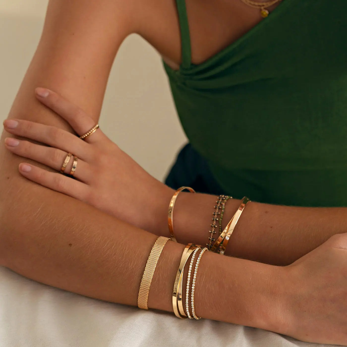 Kristall-Tennis-Stretch-Armband