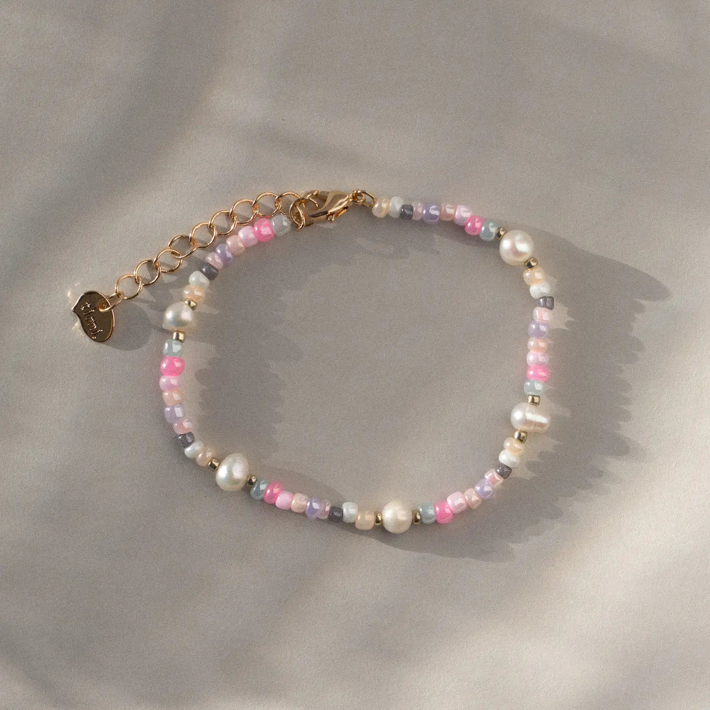 Tess - Pastellperlen- und Perlenarmband