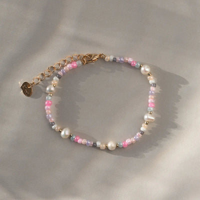 Tess - Pastellperlen- und Perlenarmband