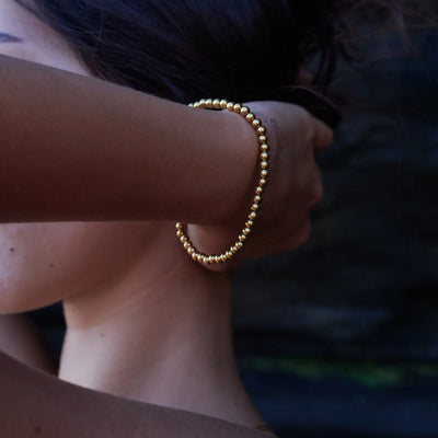 Natalie - Mittleres Perlenarmband aus Edelstahl