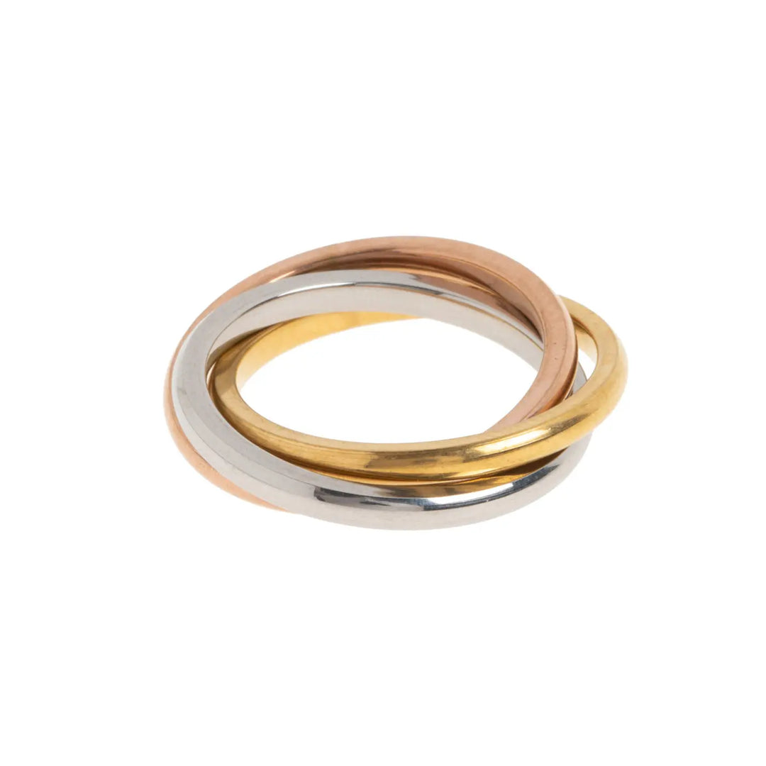Jules - Dreifarbiger Ring aus Edelstahl