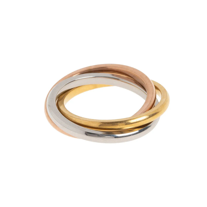 Jules - Dreifarbiger Ring aus Edelstahl