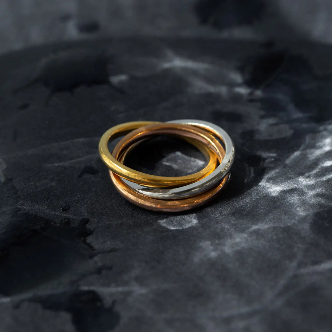 Jules - Dreifarbiger Ring aus Edelstahl Timi of Sweden