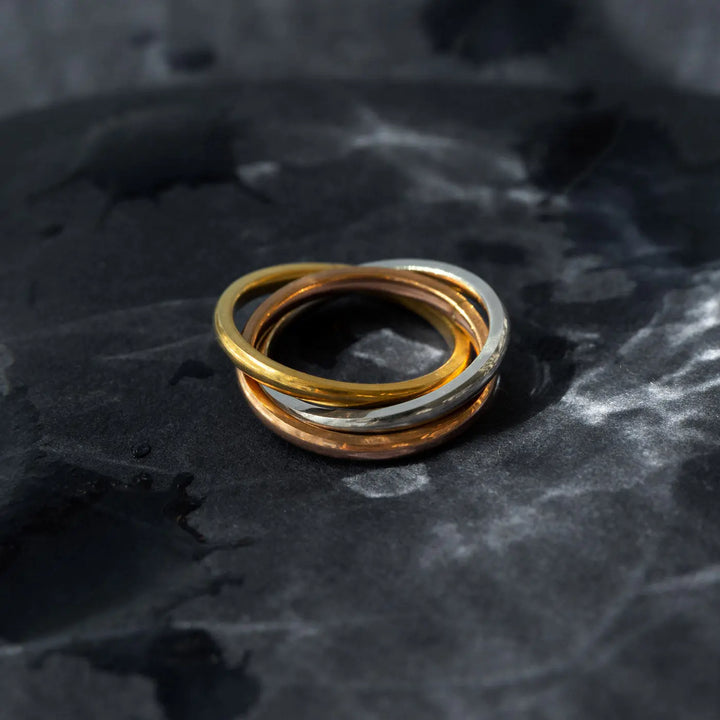 Jules - Dreifarbiger Ring aus Edelstahl Timi of Sweden