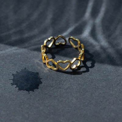 Sophie - Ring mit Herzumriss Edelstahl