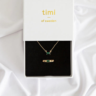Crystal Set with Ring and Necklace