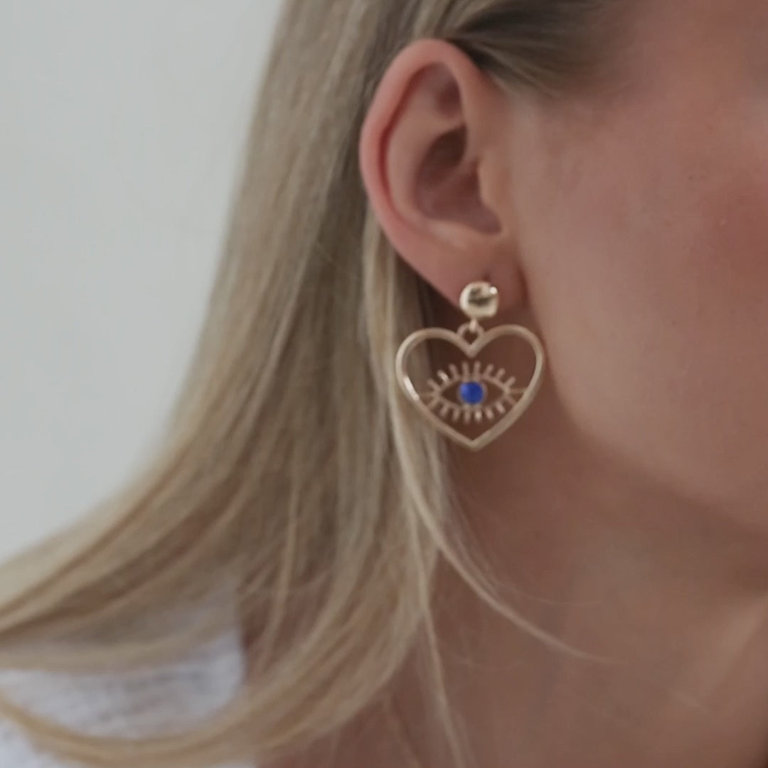 Suzy - Evil Eye Herz Ohrstecker